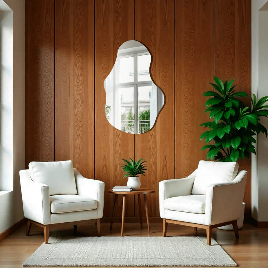 Grande specchio a figura intera in bio-ottica, 115 x 60 cm, lucido, decorativo, in offerta.