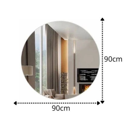 Grande specchio decorativo rotondo 90 x 90 cm – Offerta