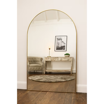 Grande specchio moderno in stile Pinterest con cornice dorata (180 x 119 cm) – Offerta speciale